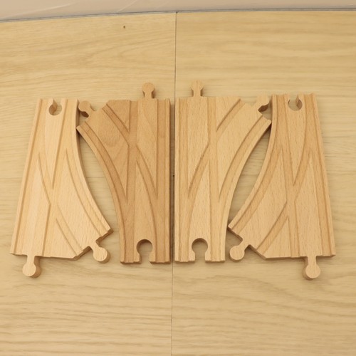 Wooden train track curved - train,