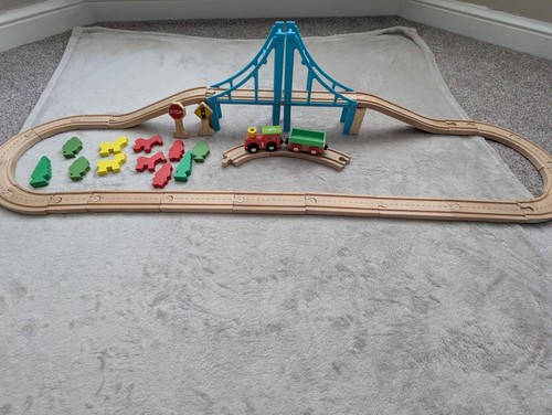 Wooden train track set - train,