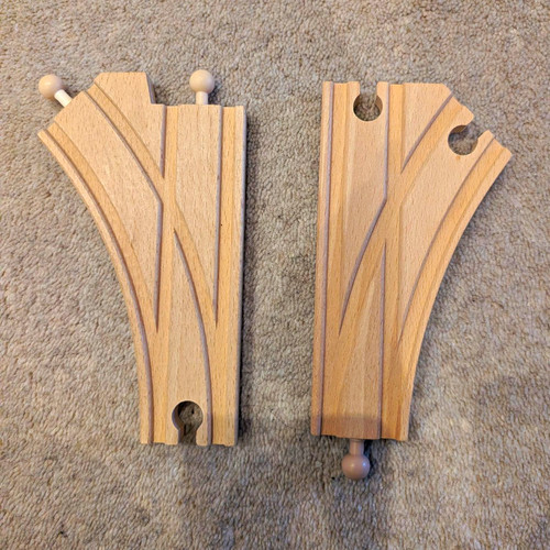 Wooden train track - train,