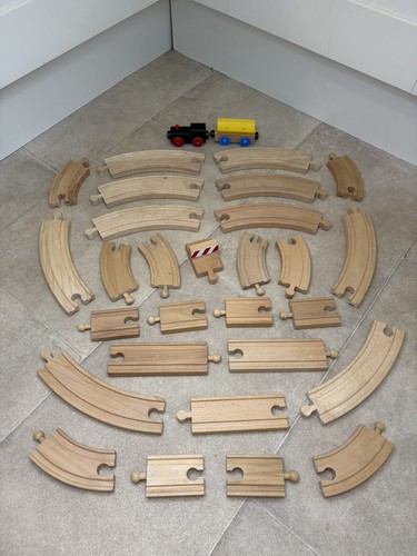 Wooden train track - wooden, with