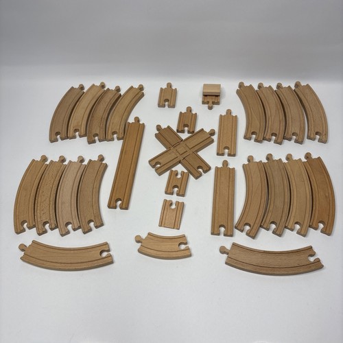 Wooden train track - bundle, x28